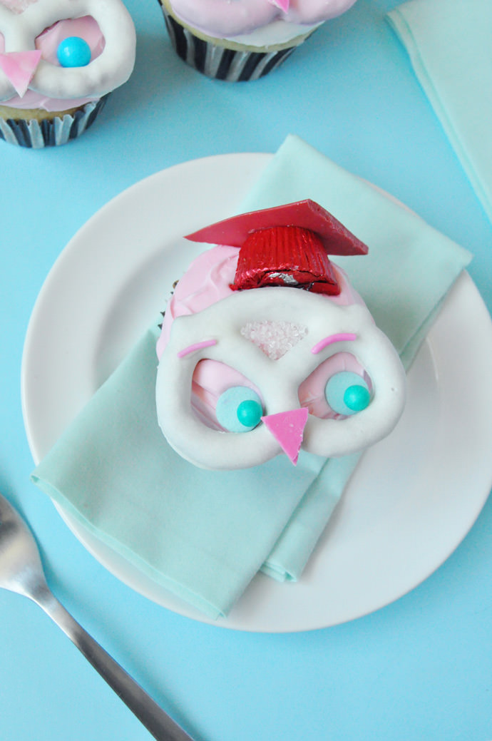 Owl Graduation Cupcakes