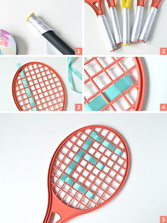 DIY Tennis Racquet Decor Handmade Charlotte