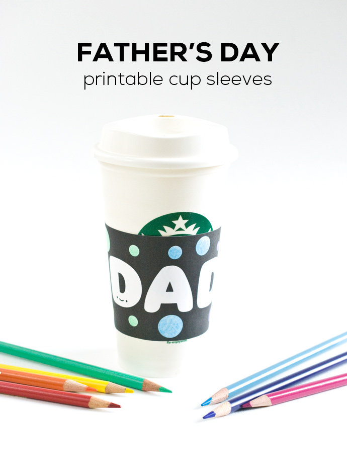 Father s Day Printable Coffee Sleeves Handmade Charlotte