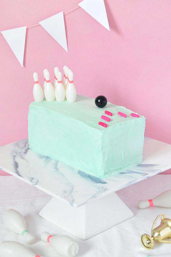 Hot Pink Bowling Party Cake | Main Made Custom Cakes