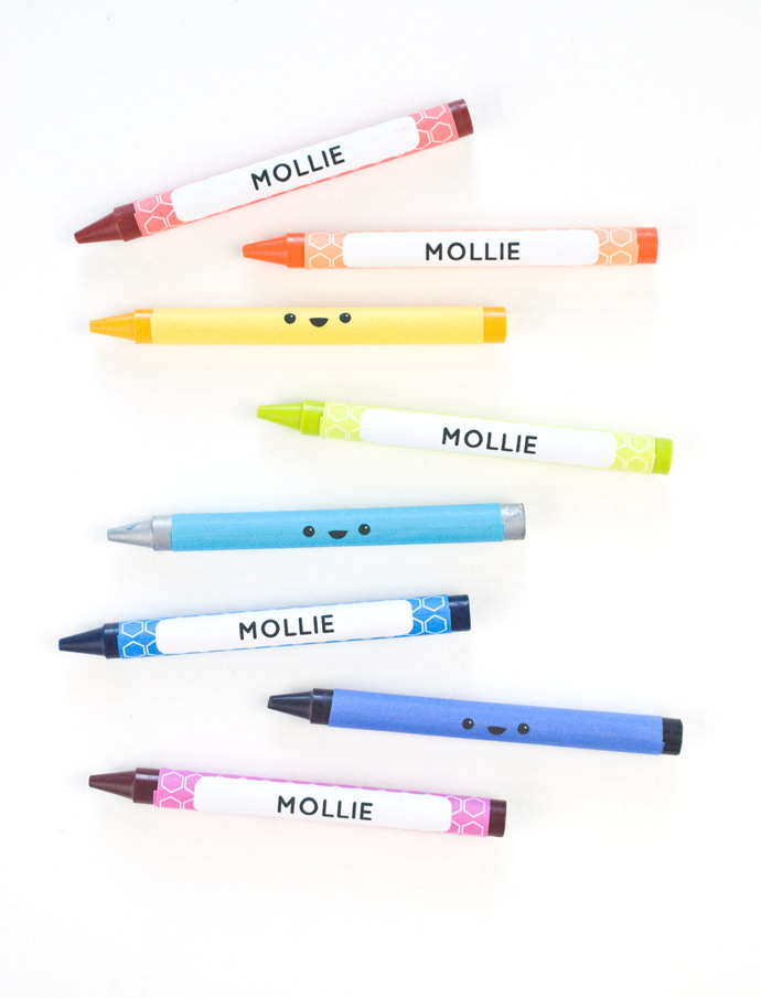 Printable Custom Crayon Wrappers Handmade Charlotte