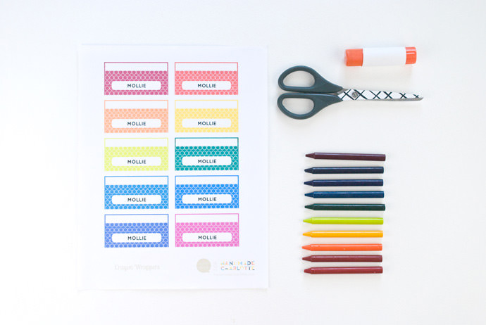 Printable Custom Crayon Wrappers