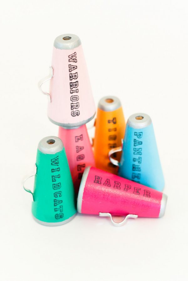 DIY Mini Megaphone Place Cards Handmade Charlotte