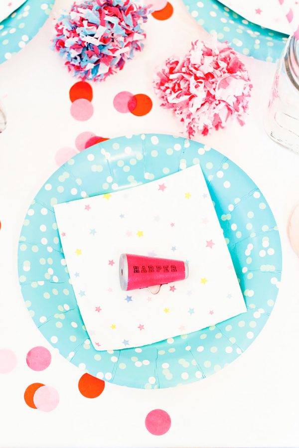 DIY Mini Megaphone Place Cards | Handmade Charlotte