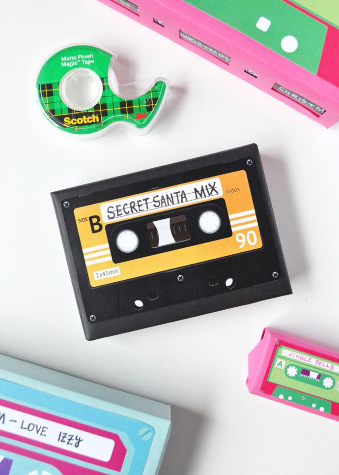 DIY Cassette Tape Gift Wrap