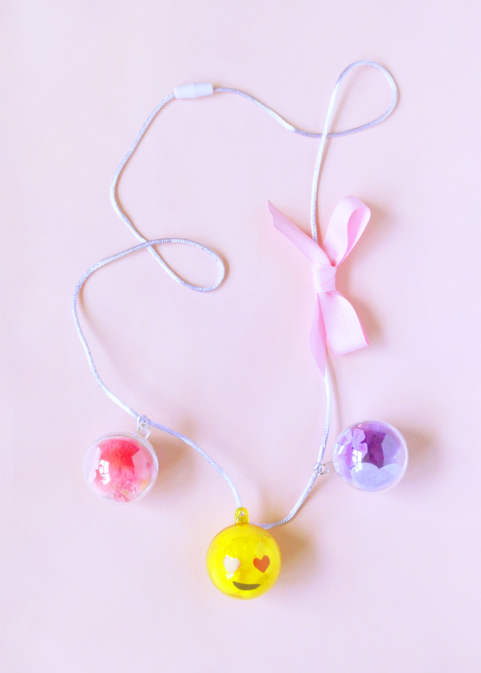 DIY Emoji Bubble Necklaces
