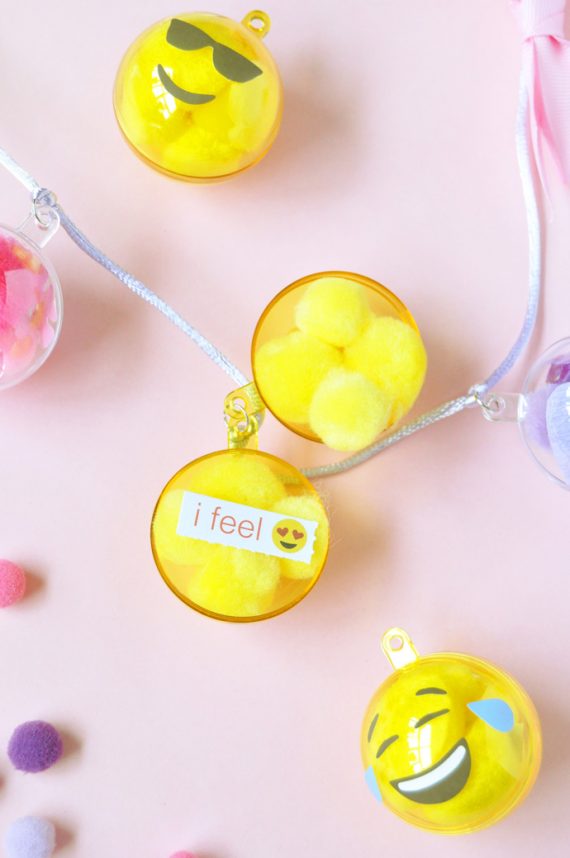 DIY Emoji Bubble Necklaces Handmade Charlotte