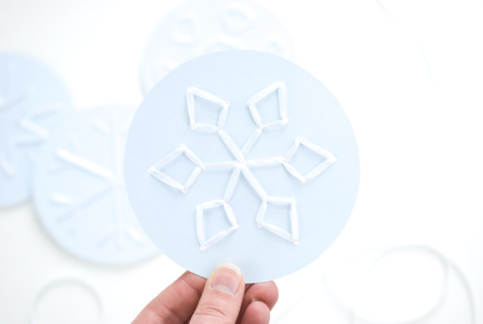 Printable Snowflake Stitching Cards