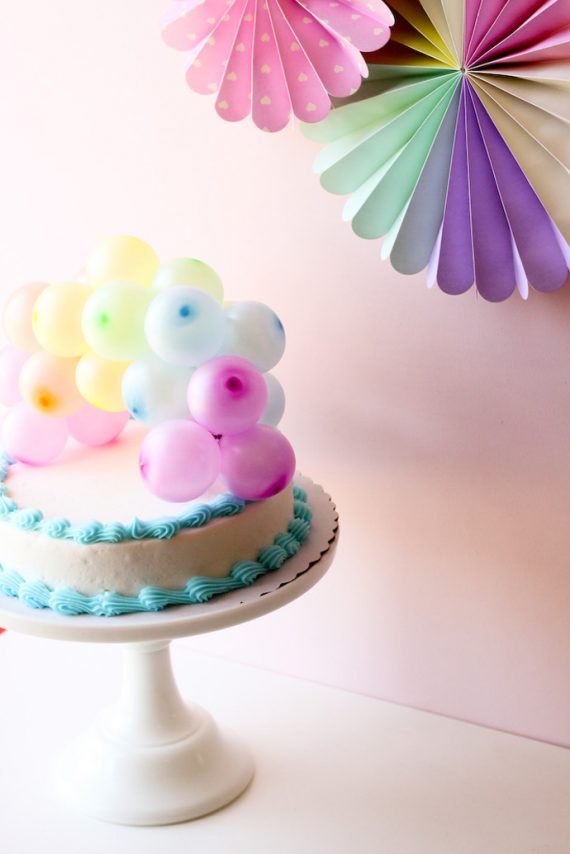 Rainbow Balloon Cake Topper Handmade Charlotte
