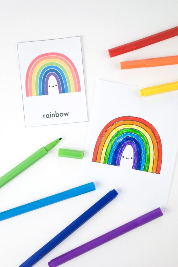 Printable Rainbow Color Matching Cards | Handmade Charlotte