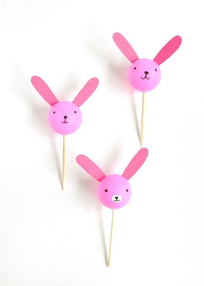 Ping Pong Bunny Cupcake Toppers