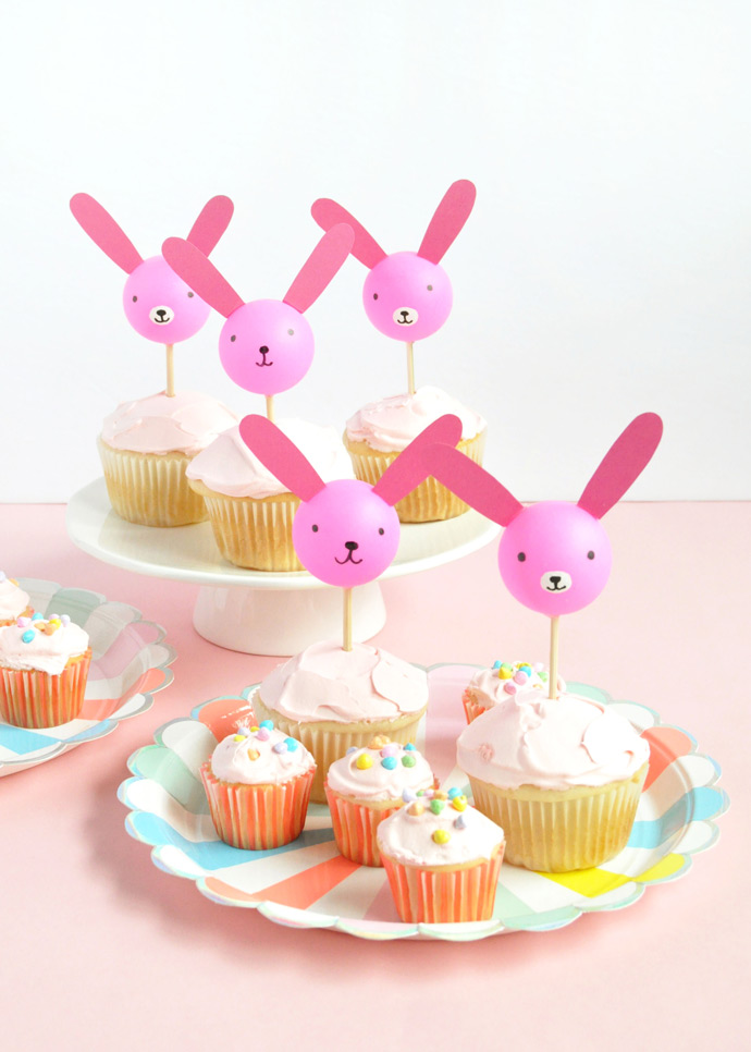 Ping Pong Bunny Cupcake Toppers