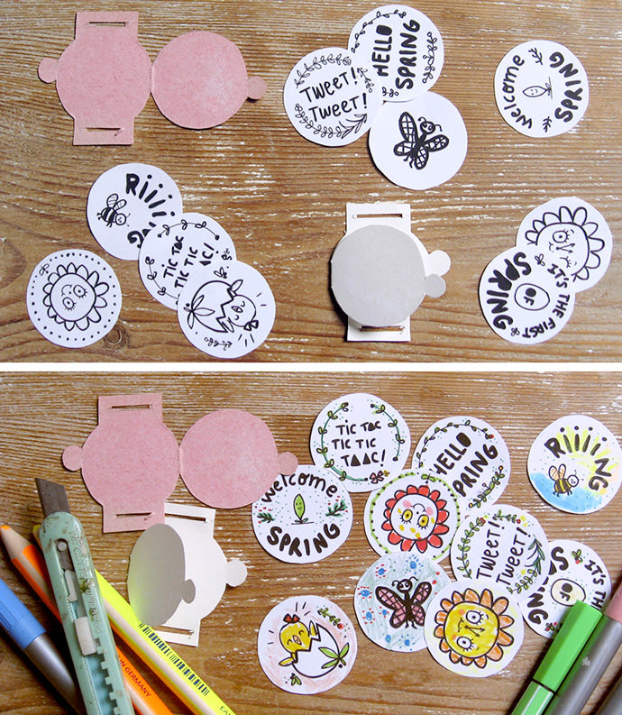 DIY Greeting Card Watches for Spring