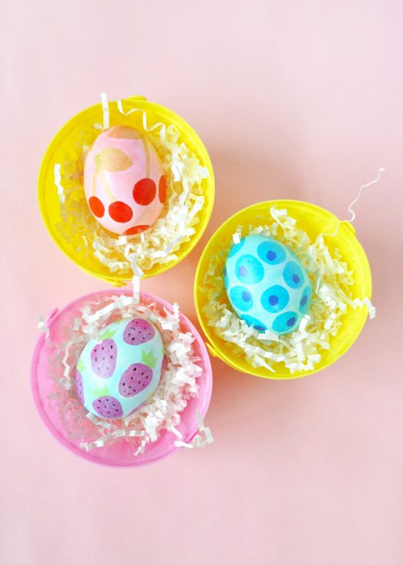 Mod Podge Fruit Easter Eggs Handmade Charlotte