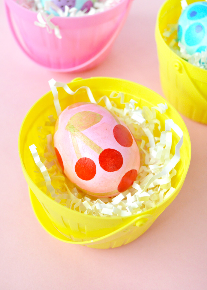Decoupage Fruit Easter Eggs