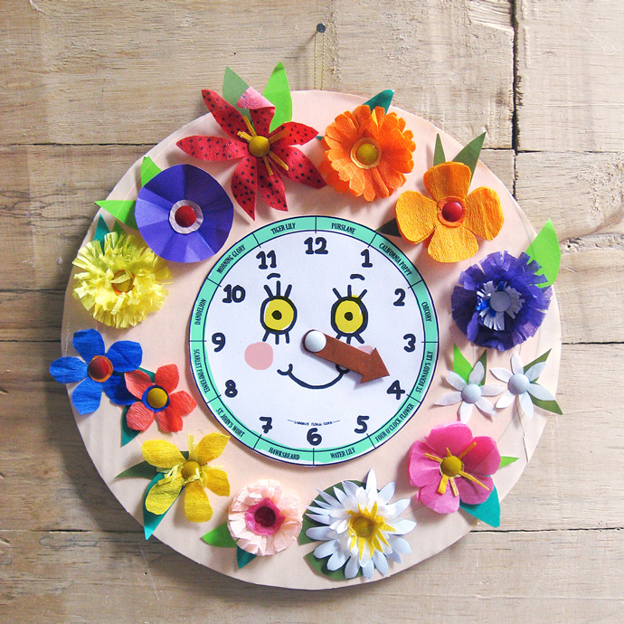 DIY Floral Toy Clock