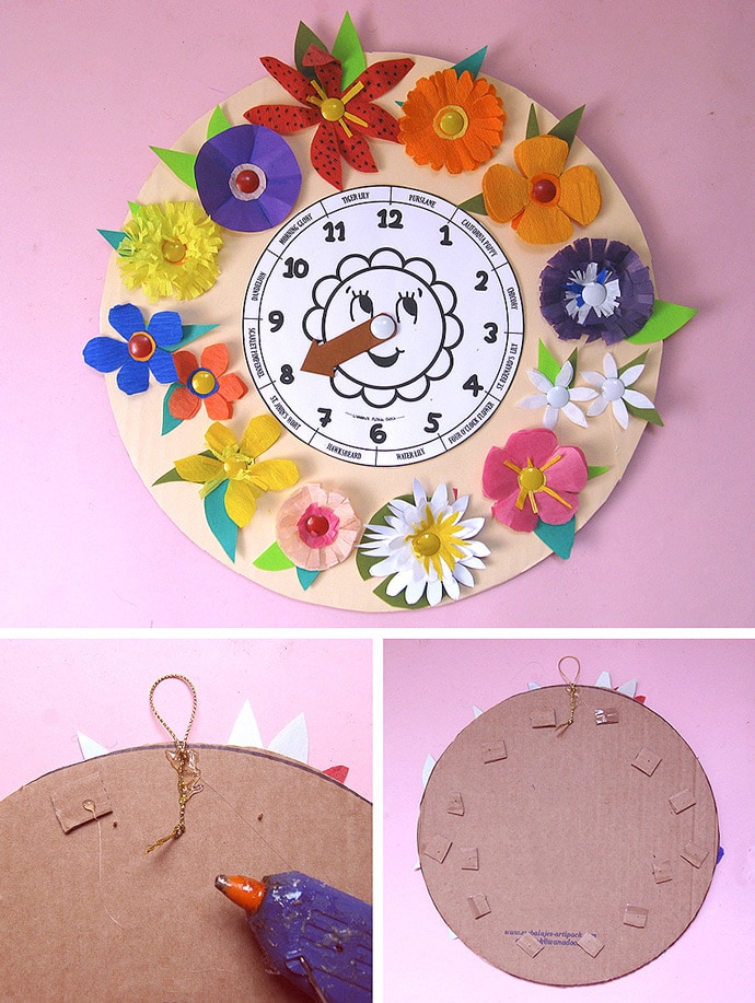 DIY Floral Toy Clock