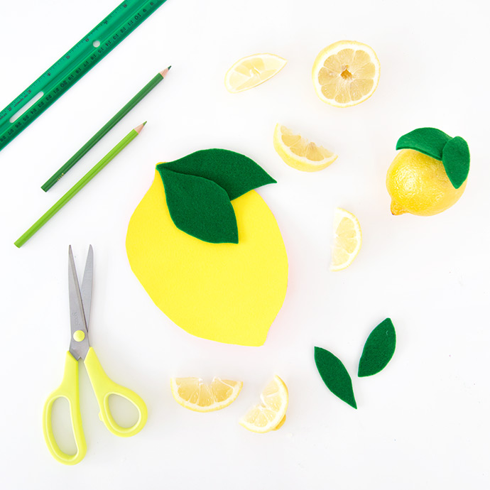 DIY Felt Lemon Notebook