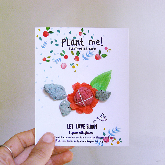 Wildflower Seed Paper Card Plant me