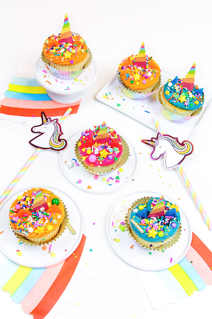 DIY Unicorn Cupcake Toppers