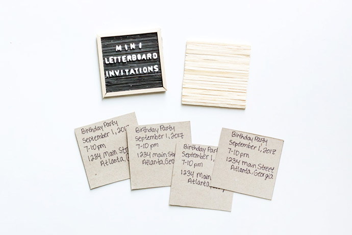 Mini Letter Board Invitations