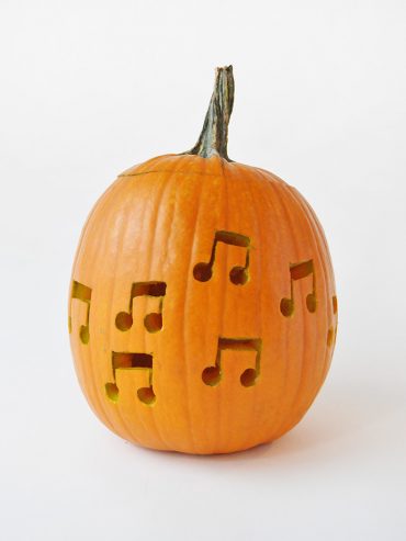 DIY Music Note Drilled Pumpkins | Handmade Charlotte