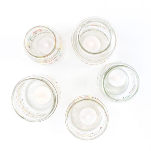 Painted Holiday Candle Jars Handmade Charlotte