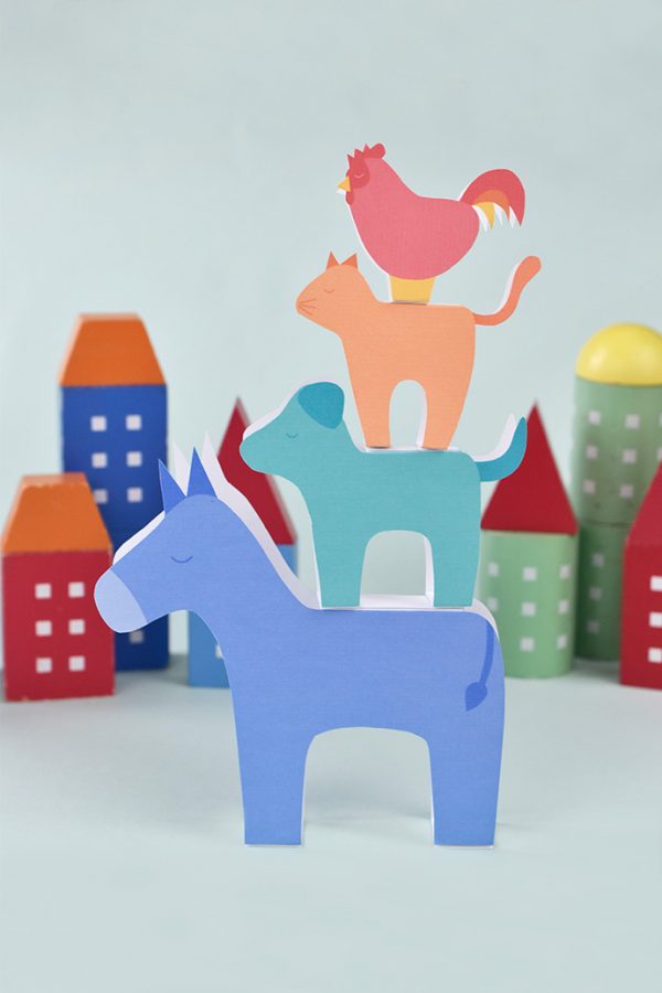 Printable Bremen Town Musicians Stackers | Handmade Charlotte