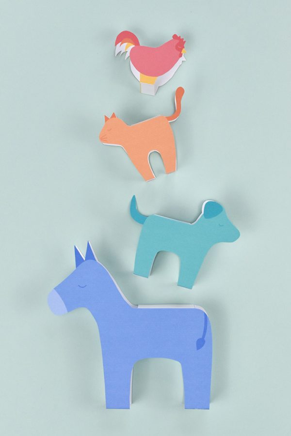 Printable Bremen Town Musicians Stackers | Handmade Charlotte