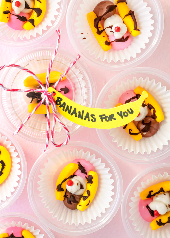 Candy Banana Split Valentines Handmade Charlotte