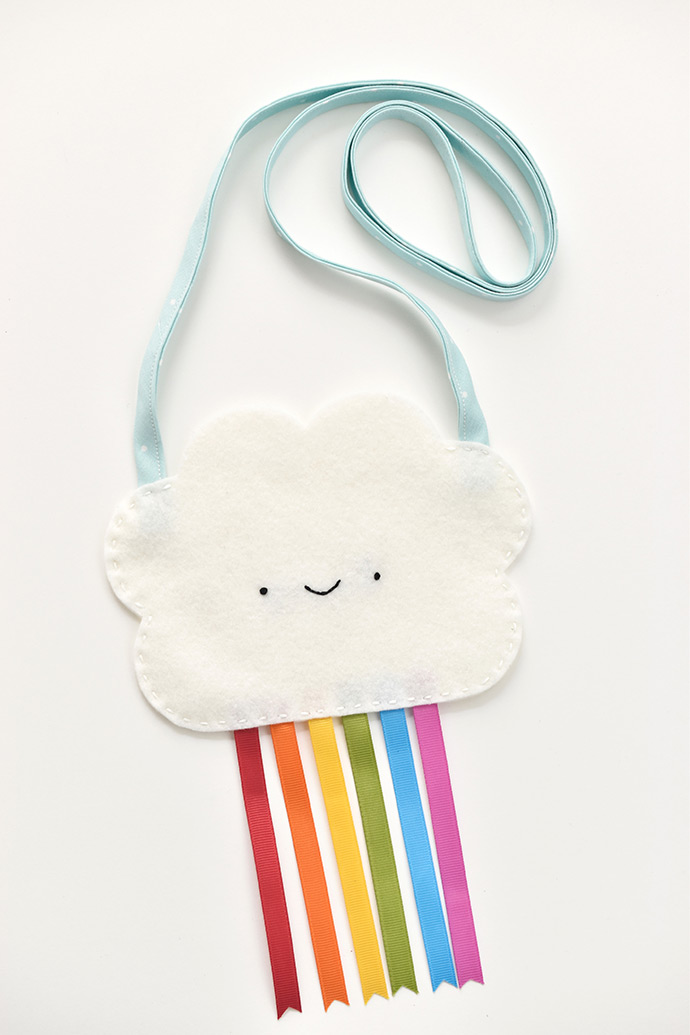 Kawaii Rainbow Fringe Cloud Purse | Handmade Charlotte