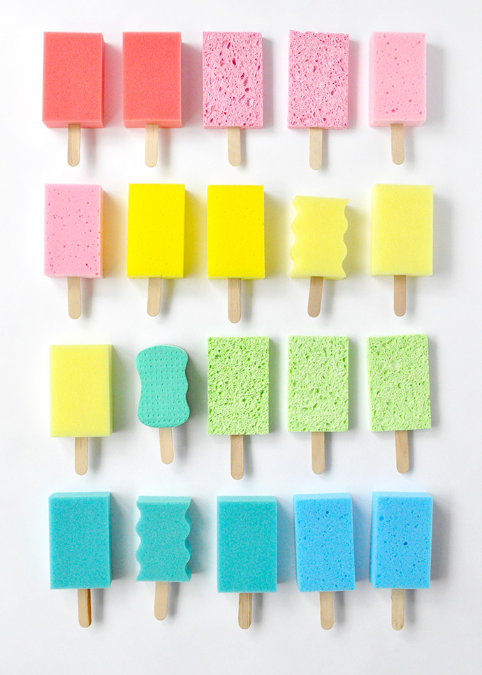 Dish Sponge Popsicles