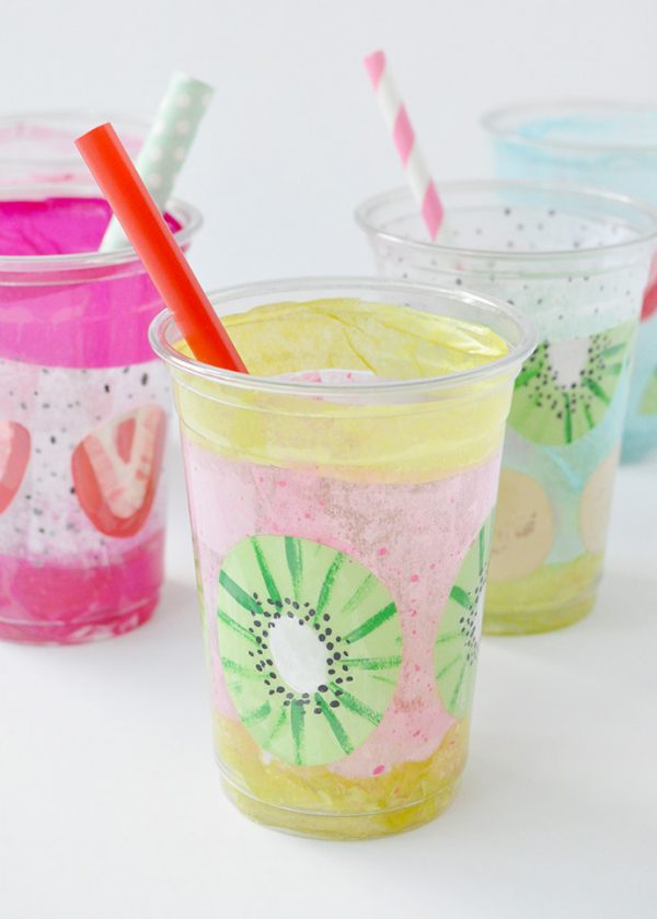 Painted Smoothie Cups Handmade Charlotte