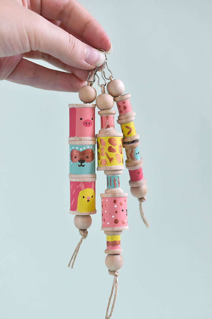 Silly Spool Totem Pole Backpack Charms