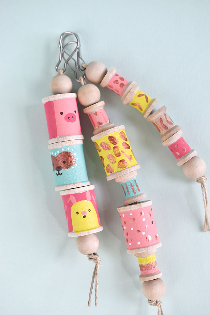Silly Spool Totem Pole Backpack Charms