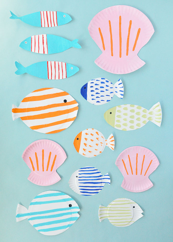 seashell paper plates