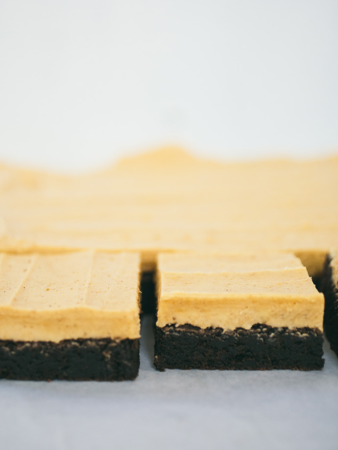 Brownies with Pumpkin Frosting