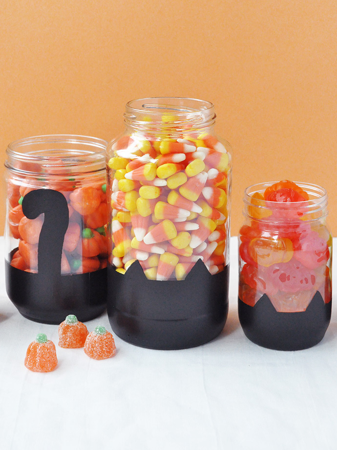 Black Cat Halloween Candy Display