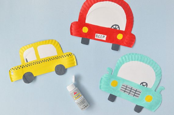 Painted Paper Plates Cars | Handmade Charlotte