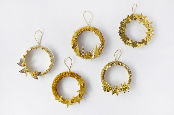 DIY Five Golden Rings Ornaments | Handmade Charlotte