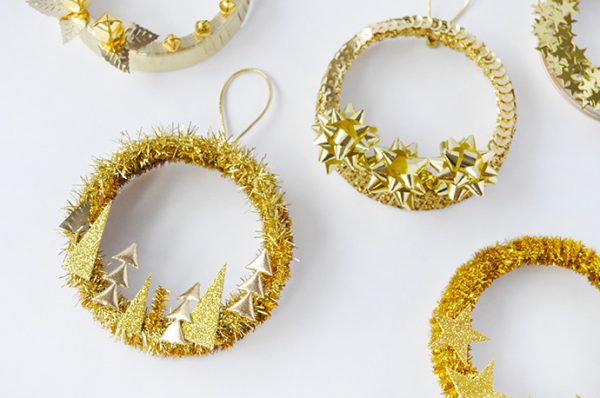 DIY Five Golden Rings Ornaments | Handmade Charlotte