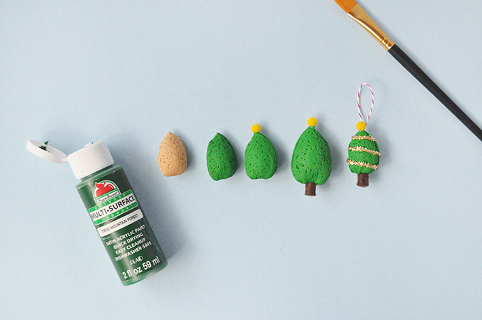 Painted Nut Ornaments