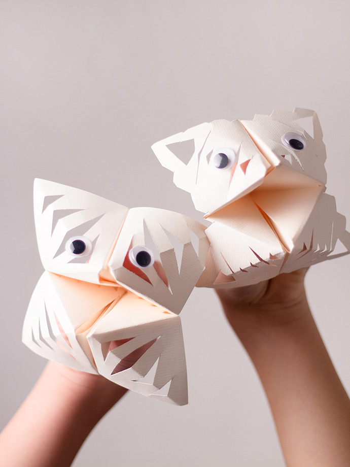 DIY Paper Snowflake Puppets | Handmade Charlotte