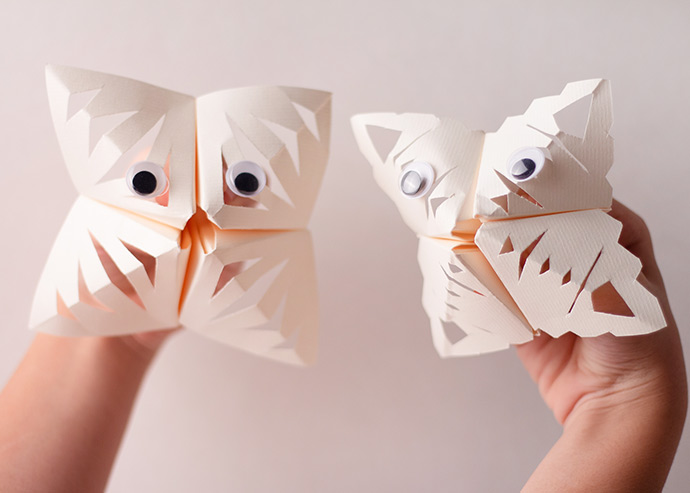 DIY Paper Snowflake Puppets