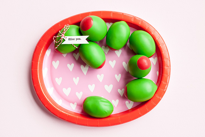 Olive Stress Ball Valentines