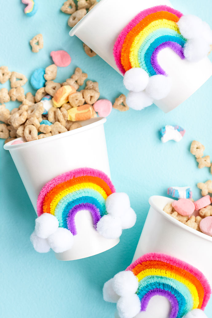 DIY Rainbow Party Cups