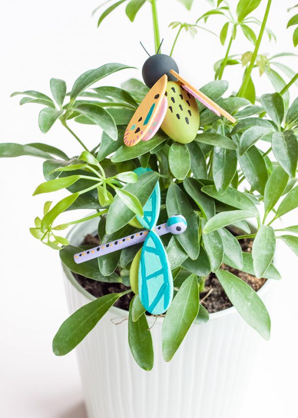 Wooden Moths and Dragonflies Handmade Charlotte