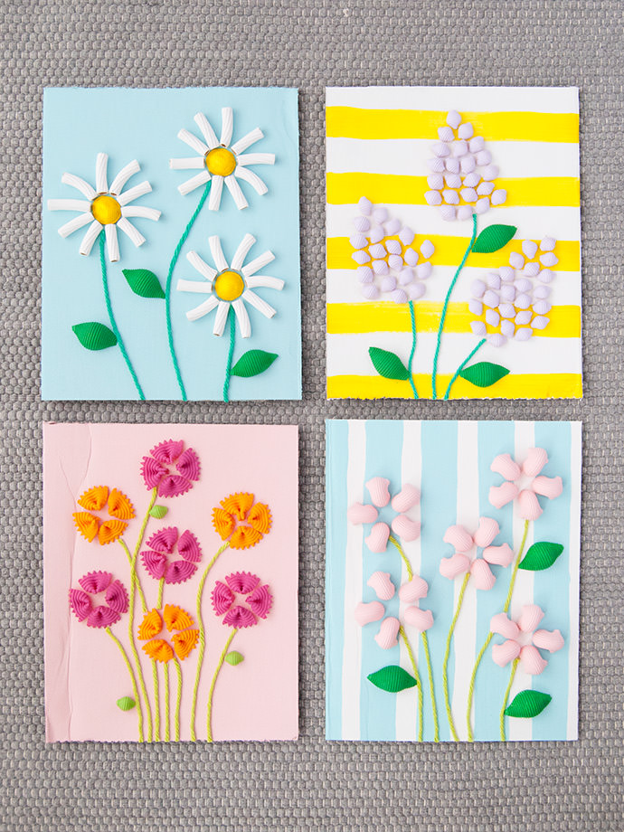 Macaroni Art Mother's Day Cards