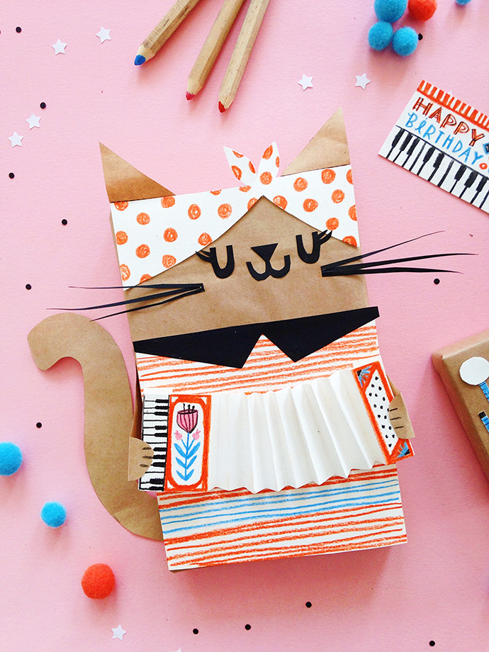 Musical Kitten Gift Wrap | Handmade Charlotte