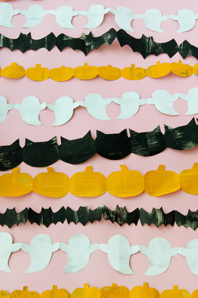 recycled paper garland